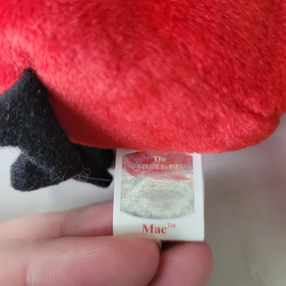 TY Beanie Baby Mac The Cardinal Bird With A Hologram On The Tush Tag Error - Picture 4 of 9